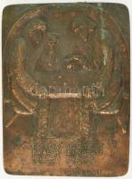 Kligl Sándor (1945-): Carmina Burana. Bronz dombormű, jelzett. 30x22x1,5 cm