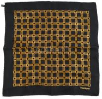 Yves Saint Laurent kézzel szegett selyem kendő, 44x44 cm