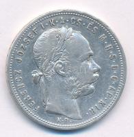 1881KB 1Ft Ag "Ferenc József / Középcímer" T:2- 
Adamo M15