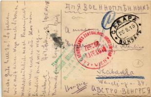 1915 Trans-Siberian Railway Network, Chemin de fer de Sibérie; Transzszibériai vasúthálózat vasútáll...