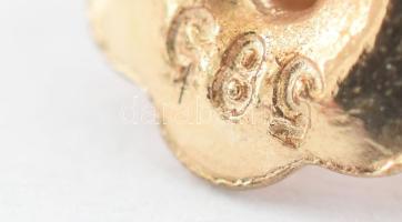Arany (Au) 14K gömb fülbevalópár, jelzett, 1,8×0,6 cm, nettó: 1,8 g