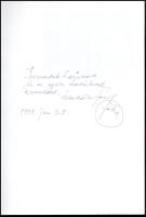 Szentgyörgyi József (1940-2014) festőművész dedikált katalógus, valamint aláírt meghívó, és két pros...