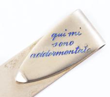 Ezüst(Ag) könyvjelző, egyben borítéknyitó, jelzett, h: 12,5 cm, nettó: 23,2 g