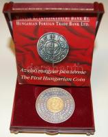 1996. "Az első magyar pénzérme-A honfoglalás 1100. évfordulójára" Ag emlékérem, bicolor 31...
