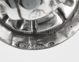 Ezüst(Ag) vázácska pár, jelzett, m: 6 cm, nettó: 46,2 g