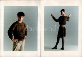 Művészi divatfotók, 20 db színes fotó, jelzés nélkül, lapokra kasírozva (kétoldalas), 23,5x17,5 cm