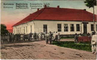1916 Kolomyia, Kolomyja, Kolomyya, Kolomea; Baginsgberg, Evangelische Schule / Ewangelicka Szkola / Lutheran school (wet corner)