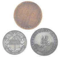 1970. "Száz éves a magyar baromfiipar" egyoldalas bronz plakett (72mm) + "Közalkalmaz...