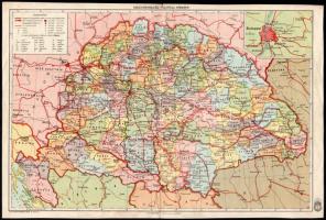 1942 Magyarország politikai térképe a visszacsatolt területekkel, M. Kir. Honvéd Térképészeti Intézet. 27x41 cm, 1:2.500.000. Lapszéli apró foltokkal, kisebb javítással.