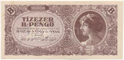 1946. 10.000BP hamis (?) "MINTA" perforációval T:II,II-