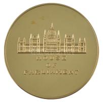 DN "Hungarian Republic - House of Parliament" aranyozott emlékérem (42,5mm) T:PP fo