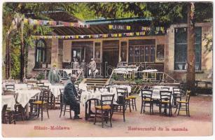 1917 Slanic Moldova, Szlanikfürdő; Restaurantul de la cascada / restaurant, garden (EK)