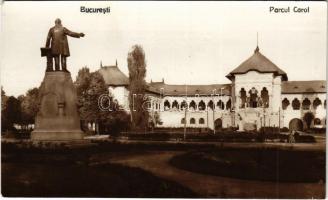 Bucharest, Bukarest, Bucuresti, Bucuresci; Parcul Carol / park, statue