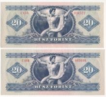 1975. 20Ft (2x) az egyik papírránccal T:I,I- kis folt az egyiken
Adamo F16