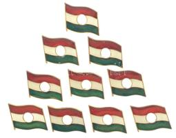 DN Lyukas magyar zászló műgyantás fém jelvény (10x) (20x25mm) T:1-