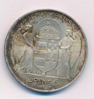 1939. 5P Ag "Horthy balra" T:2,2- patina
Adamo P8.2