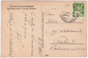 1925 Dunaszerdahely, Dunajská Streda; Nadrazi / vasútállomás, vasutasok. Brunner Adolf kiadása / rai...