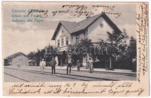 1906 Facset, Facsád, Faget; vasútállomás. Deutsch fényképész felvétele / railway station