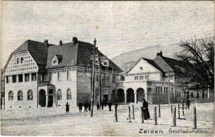 Feketehalom, Zeiden, Codlea; Gesellschaftshaus, Gasthaus zur Schwarzburg / Vendéglő a Fekete várhoz, étterem / restaurant