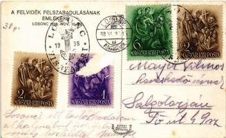 1938 Losonc, Lucenec; bevonulás / entry of the Hungarian troops + "1938 Losonc visszatért"...