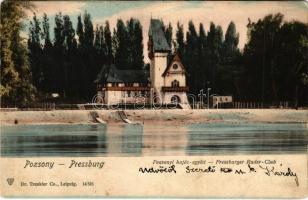 1904 Pozsony, Pressburg, Bratislava; Hajósegylet háza / Ruder-Club / rowing club (r)
