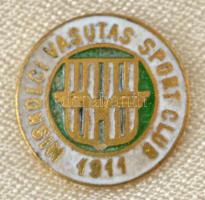 1971. "Miskolci Vasutas Sport Club (MVSC)" fém plakett zománcozott és aranyozott rátétekke...