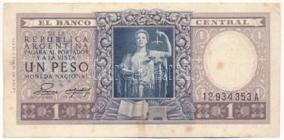 Argentína DN (1952-1955) 1P Gazdasági Függetlenségi Nyilatkozat emlékkiadás T:III folt Argentina ND (1952-1955) 1 Peso Declaration of Economic Independence commemorative banknote C:F spotted Krause P#260