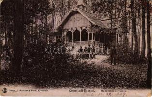 1916 Brassó, Kronstadt, Brasov; Hangesteinwirtshaus / vendéglő a Függő-kőnél. H. Zeidner kiadása / inn, restaurant. Fotogr. J. Schuller & Sohn (kopott sarkak / worn corners)