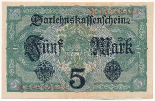 Német Birodalom 1917. 5M T:I-,II
German Empire 1917. 5 Mark C:AU,XF
Krause P#56