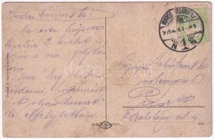 1916 Marosvásárhely, Targu Mures; vasútállomás. Porjes S. Sándor kiadása / railway station (fa)