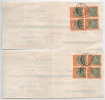 Budapest 1926. 4 darab "Földhitelbank Részvénytársaság" kitöltött váltó T:II,II- kis szaka...