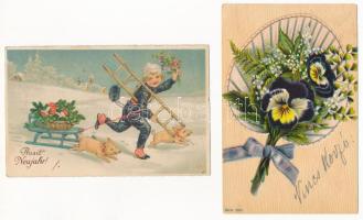 45 db főleg MODERN motívum képeslap / 45 mostly modern motive postcards