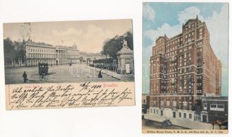 35 db főleg RÉGI európai és tengerentúli város képeslap / 35 mostly pre-1945 European and overseas town-view postcards