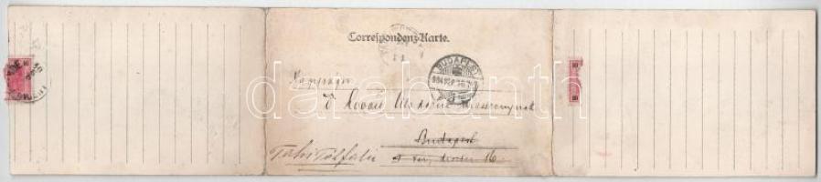 1904 Veli Losinj, Lussingrande; 3-tiled folding panoramacard