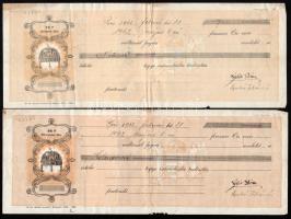 cca 1930 5 db váltó klf címletek illetékbélyeggel