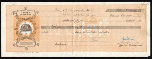 cca 1930 5 db váltó klf címletek illetékbélyeggel