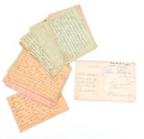 1940 M. Kir. 207/3. KLGS Munkás Század pecsétjével ellátott tábori postai levelezőlapok Kohn Sándornénak címezve, 22 db + 1 db boríték