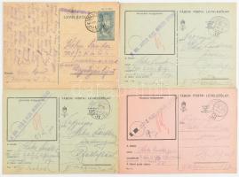 1940 M. Kir. 207/3. KLGS Munkás Század pecsétjével ellátott tábori postai levelezőlapok Kohn Sándorn...