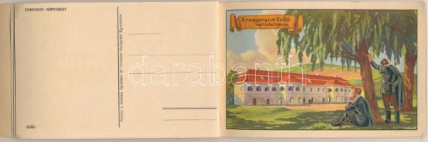 Erdély Örök Egyetlen Miénk! - 16 db régi erdélyi irredenta művészlap egy képeslapfüzetben Gebhardt é...