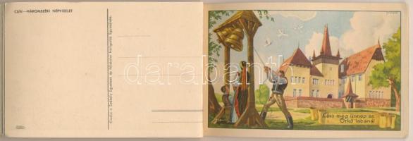 Erdély Örök Egyetlen Miénk! - 16 db régi erdélyi irredenta művészlap egy képeslapfüzetben Gebhardt é...