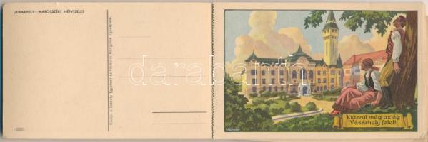 Erdély Örök Egyetlen Miénk! - 16 db régi erdélyi irredenta művészlap egy képeslapfüzetben Gebhardt é...