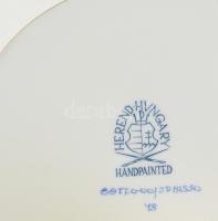 Herendi fekete Apponyi mintás Hunfilex 2022 Bélyeg világkiállítás porcelán plakett. Kézzel festett, ...