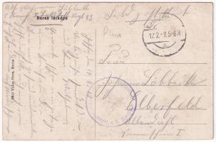 1917 Borsa (Máramaros), látkép, templom. Vider Hers kiadása / general view, church (EK)