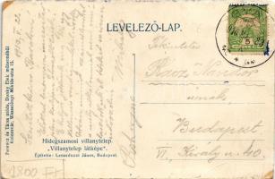 1910 Hidegszamos, Somesu Rece (Kolozsvár mellett / near Cluj); Hidegszamosi villanytelep, erőmű. Épí...