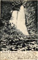 1904 Bánffyhunyad, Huedin; Rétyczelli vízesés. Csoma Sándor kiadása / waterfall