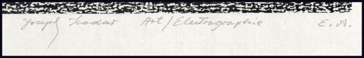 Joseph Kádár (1936-2019): Kompozíció. Elektrográfia, papír, jelzett. Művészpéldány E. A. jelzéssel. ...