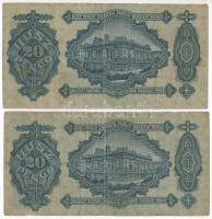 1930. 20P (2x) T:III,III- folt, az egyiken kis szakadások 
Adamo P11