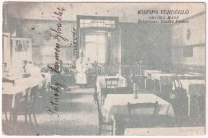 1925 Nagyvárad, Oradea-Mare; Kispipa Vendéglő, étterem belső, Czipóth Ferenc tulajdonos / restaurant interior (EB)