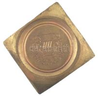 1895. M. Wallace Wien - Baden Mödling Vöslau bronz szárazpecsét véset (33x33mm)