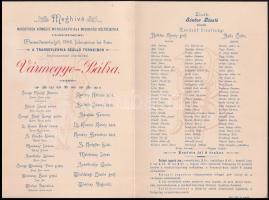 1893 Meghívó Monostorda vármegye monográfiája megíratási költségeinek fedezésére rendezett vármegye ...